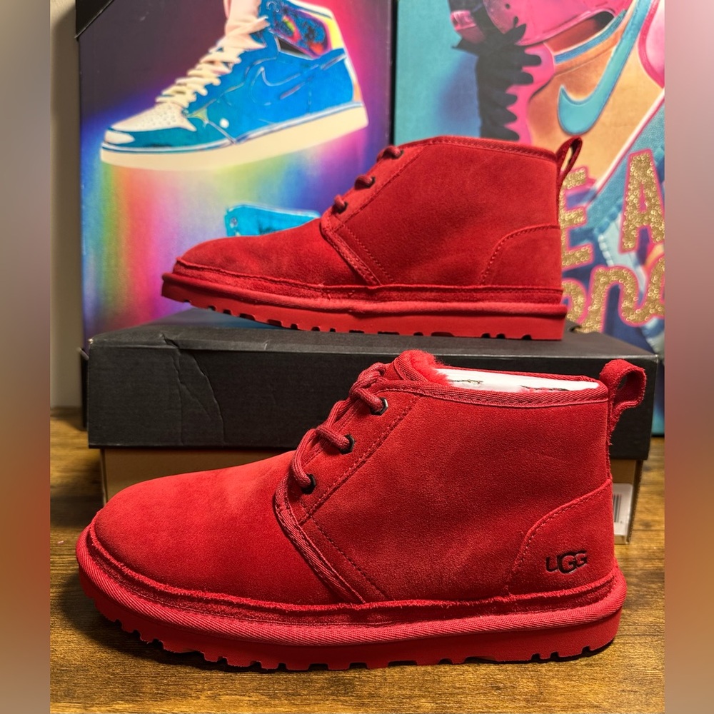 UGG Neumel Boot Samba Red Men size 8 - Picture 3 of 10